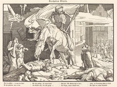 Também uma Dança da Morte VI de Alfred Rethel