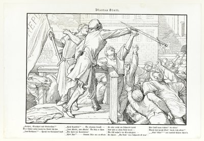 Também uma Dança da Morte, placa IV de Alfred Rethel
