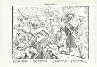 Também uma dança da morte, placa V de Alfred Rethel