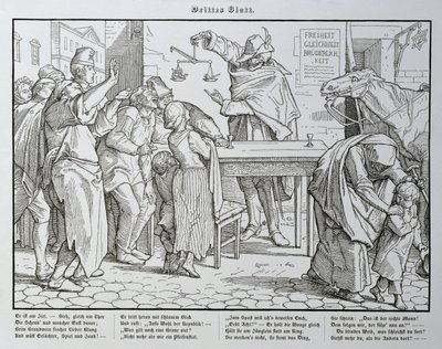 Morte Antes do Public House, de &39;Another Dance of Death&39;, publicado por Georg Wigand em Leipzig, 1849 de Alfred Rethel