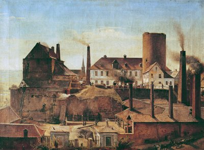 A fábrica de Harkort em Burg Wetter, c.1834 de Alfred Rethel