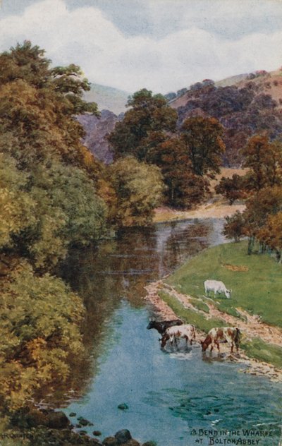 Uma curva no Wharfe na Abadia de Bolton de Alfred Robert Quinton