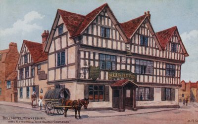 Bell Hotel, Tewkesbury, Abel Fletcher em John Halifax cavalheiro de Alfred Robert Quinton