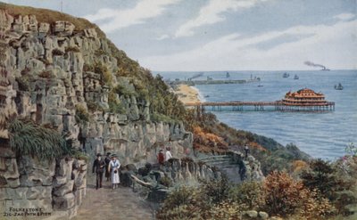 Folkestone, caminho de ziguezague e cais de Alfred Robert Quinton