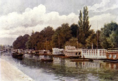 Casa barcos, em, loucura, ponte, oxford de Alfred Robert Quinton
