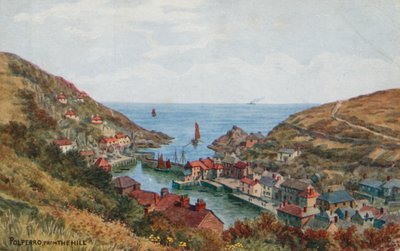 Polperro da Colina (cor litho) de Alfred Robert Quinton