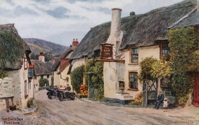 The Ship Inn, Porlock (cor litho) de Alfred Robert Quinton