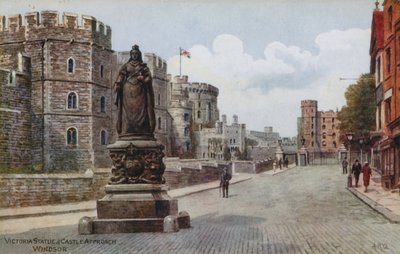 Estátua de Victoria e Abordagem do Castelo, Windsor de Alfred Robert Quinton