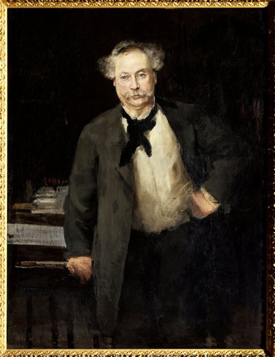 Retrato de Alexandre Dumas Jr. (1824-1895), escritor francês. Pintura de Alfred Philippe Roll (1846-1919) de Alfred Roll