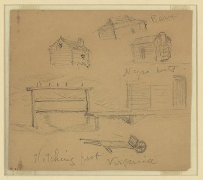 Hitching post, Virginia de Alfred Rudolph Waud