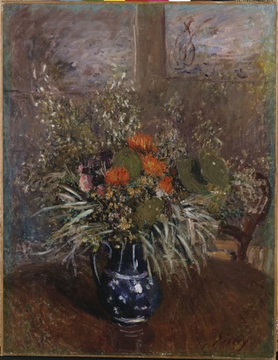 Um ramo de flores de Alfred Sisley