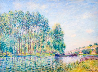 Uma curva no Loing at Moret de Alfred Sisley