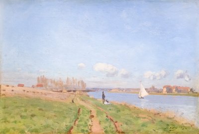 Bancos do Sena em Argenteuil de Alfred Sisley