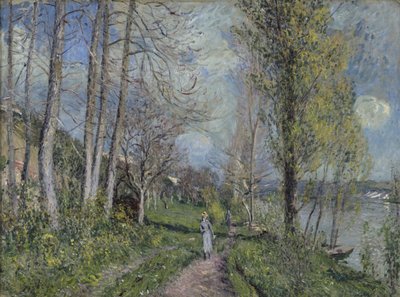 Bancos do Sena, c.1880-81 de Alfred Sisley