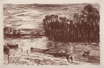 Bancos do Loing, perto de Saint-Mammès de Alfred Sisley