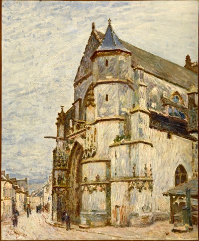 Igreja de Moret depois da chuva de Alfred Sisley