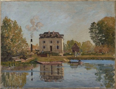 Fábrica nas margens do Sena, Bougival de Alfred Sisley