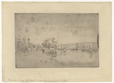 Vista do Rio Loing com barcos da costa
Bords du Loing: La Rive de Alfred Sisley