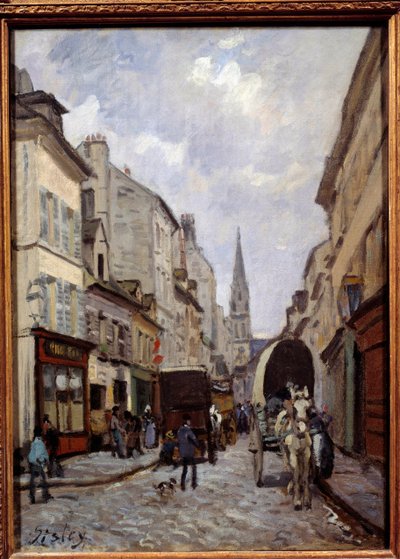 Grande rue em Argenteuil. Pintura de Alfred Sisley (1839-1899) de Alfred Sisley
