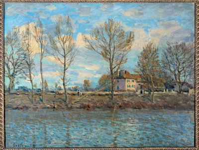 Ile de la grande jatte; Neuilly sur Seine. Pintura de Alfred Sisley de Alfred Sisley