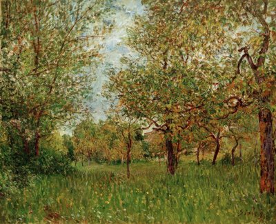 Prado pequeno em By de Alfred Sisley
