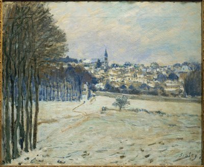 La neige a Marly-le-Roi ... (pintura sobre tela) de Alfred Sisley