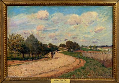 La route de Mantes Pintura de Alfred Sisley (1839-1899) 1874 Dim 0,38 x 0,55 m Paris musee du Louvre Menção obrigatória: Doação Helene e Victor Lyon de Alfred Sisley