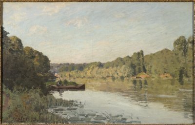 Paisagem de Bougival, 1873 de Alfred Sisley