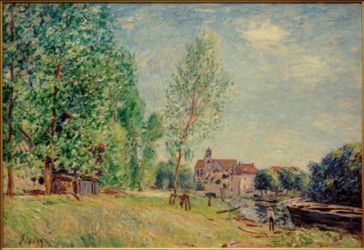 Moret - o estaleiro em Matrat de Alfred Sisley
