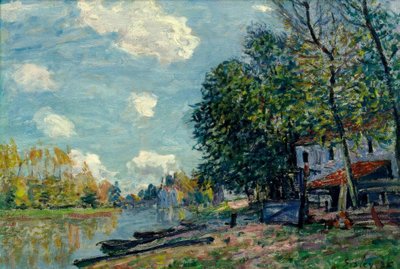 Moret - Bancos do Loing de Alfred Sisley