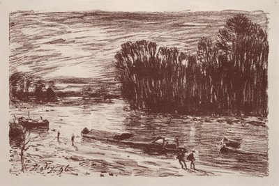 Nas margens do Loing de Alfred Sisley