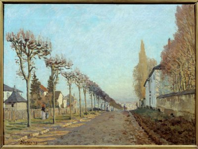 Caminho para a máquina, Louveciennes. Pintura de Alfred Sisley (1839-1899) de Alfred Sisley