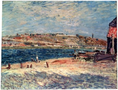 Margens do rio em Saint-Mammès, 1884. de Alfred Sisley