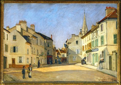 Rue de la Chaussee em Argenteuil de Alfred Sisley