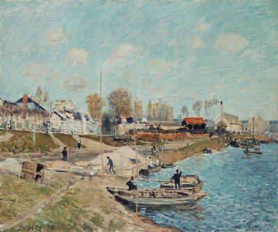 Areia no cais, 1875 de Alfred Sisley