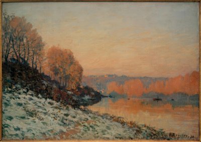 Neve em Port-Marly, geada branca de Alfred Sisley