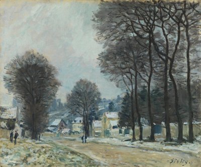 Neve em Louveciennes, c.1874 de Alfred Sisley