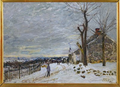 Neve em Veneux-Nadon, c.1880 (pintura sobre tela) de Alfred Sisley