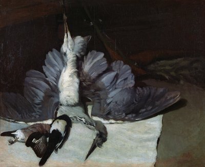 Ainda-vida: Garça com asas abertas de Alfred Sisley