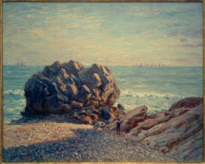 Storrs Rock, Ladys Cove, à noite de Alfred Sisley