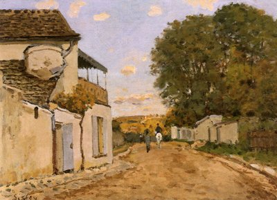 Rua em Louveciennes (Rue de la Princesse), c.1873 (óleo sobre tela) de Alfred Sisley