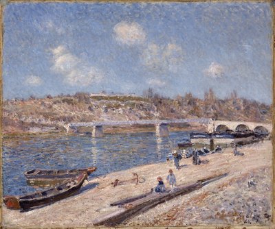 A praia de Saint-Mammès de Alfred Sisley