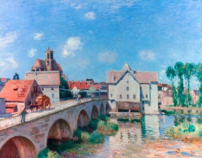 A ponte em Moret, 1893 de Alfred Sisley