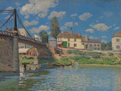 A ponte em Villeneuve-la-Garenne, 1872. de Alfred Sisley