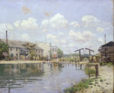 O Canal Saint-Martin, Paris de Alfred Sisley