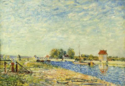 O canal em Loing; O Canal Loing, 1884 de Alfred Sisley