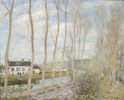 O canal do Loing em Moret de Alfred Sisley