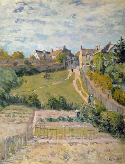 O caminho de escalada, 1875 de Alfred Sisley