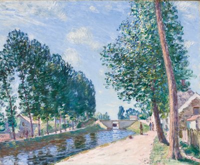 O canal de Loing em Moiret, c.1892 de Alfred Sisley