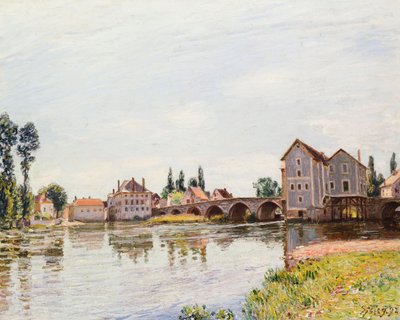 O Loing abaixo da Pont de Moret, 1892 de Alfred Sisley